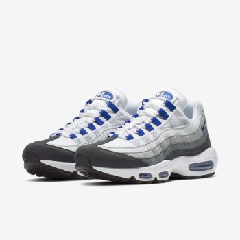 Nike Air Max 95 SC - Férfi Utcai Cipő - Fehér/Sötét Szürke/Szürke/Kék